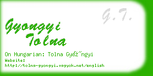 gyongyi tolna business card